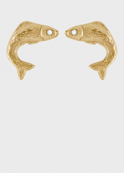 Сережки у вигляді риб ParelParel Pesce з перловими очима, фото